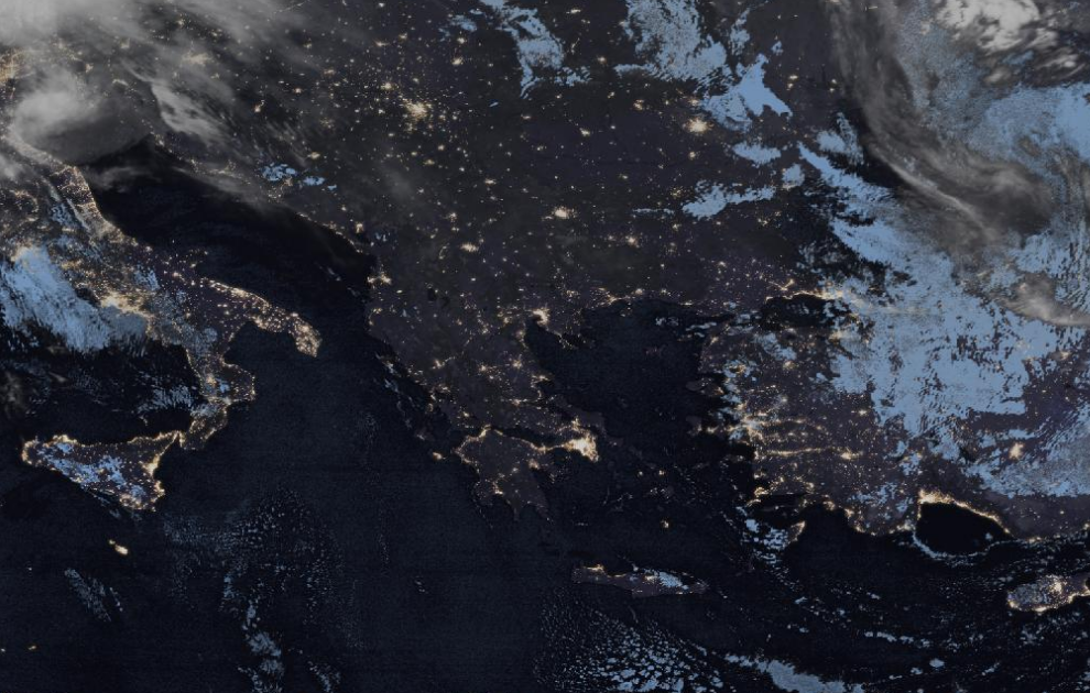 Τελευταία δορυφορική εικόνα νεφοκάλυψης