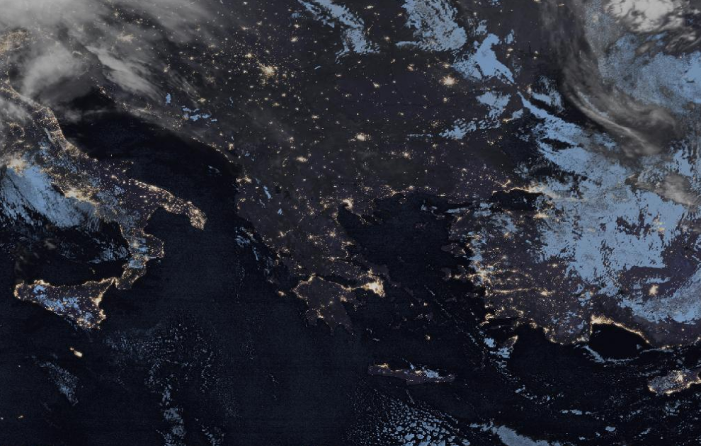 Τελευταία δορυφορική εικόνα νεφοκάλυψης