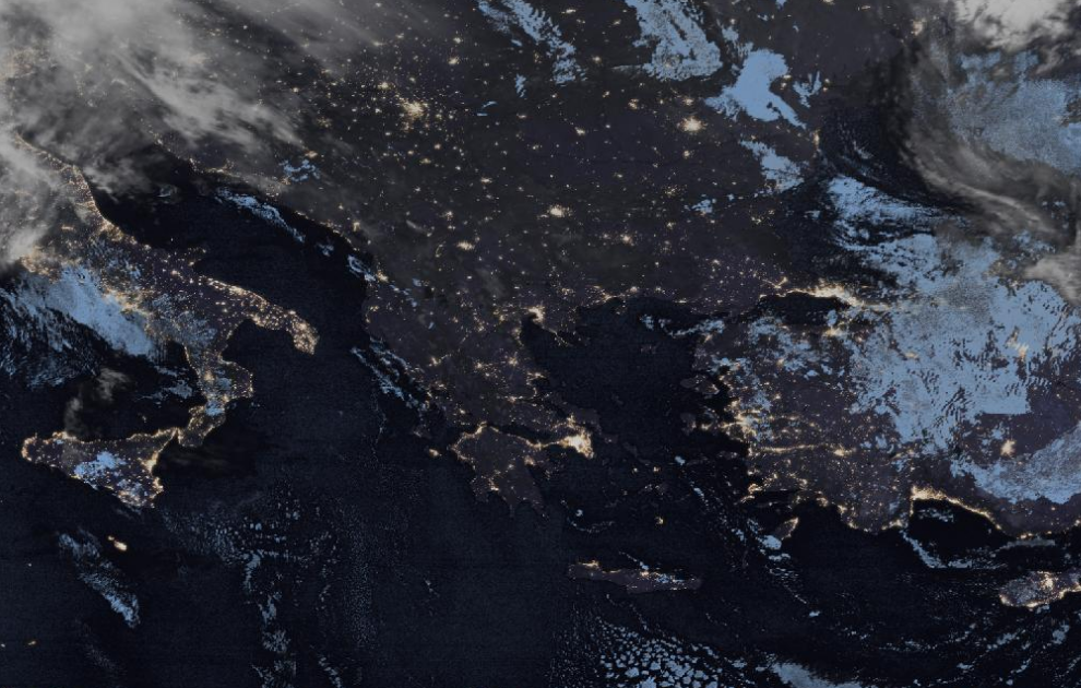 Τελευταία δορυφορική εικόνα νεφοκάλυψης