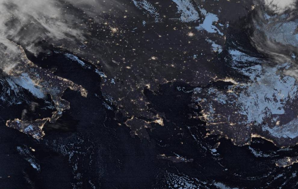 Τελευταία δορυφορική εικόνα νεφοκάλυψης