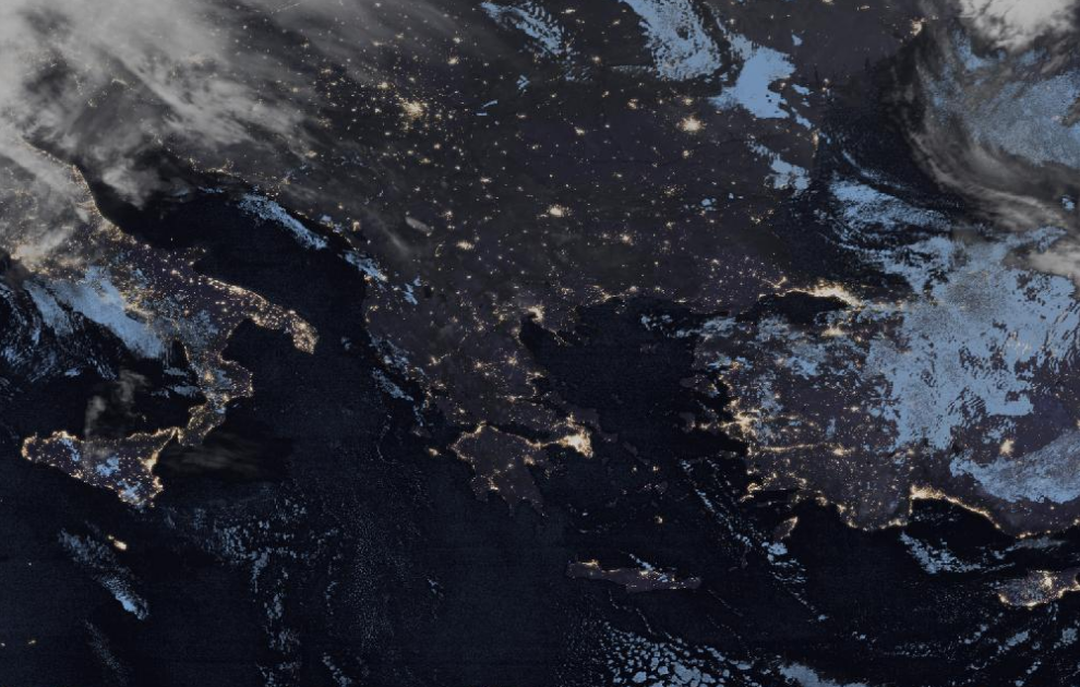 Τελευταία δορυφορική εικόνα νεφοκάλυψης