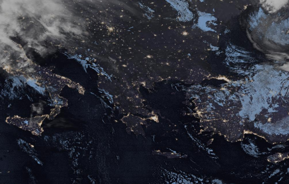 Τελευταία δορυφορική εικόνα νεφοκάλυψης