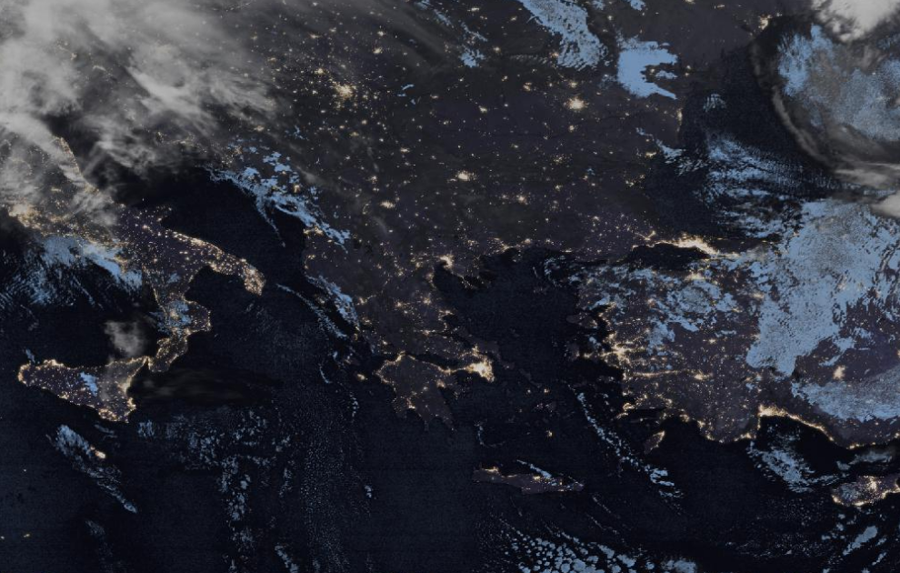 Τελευταία δορυφορική εικόνα νεφοκάλυψης