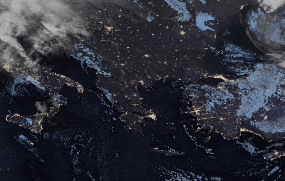 Τελευταία δορυφορική εικόνα νεφοκάλυψης