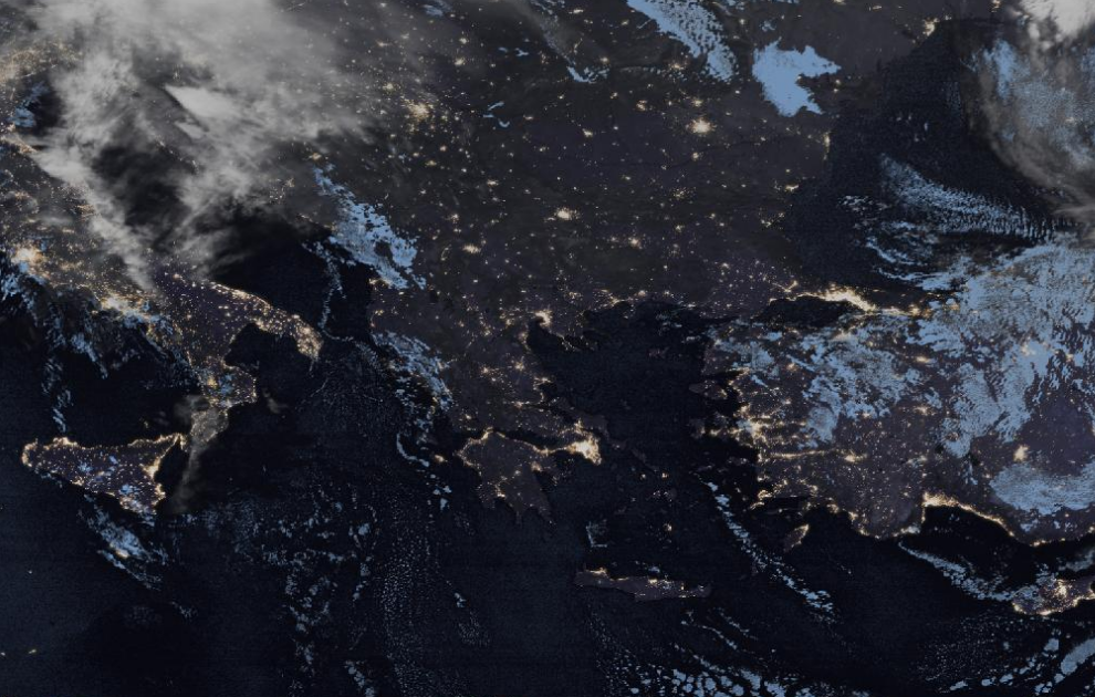 Τελευταία δορυφορική εικόνα νεφοκάλυψης