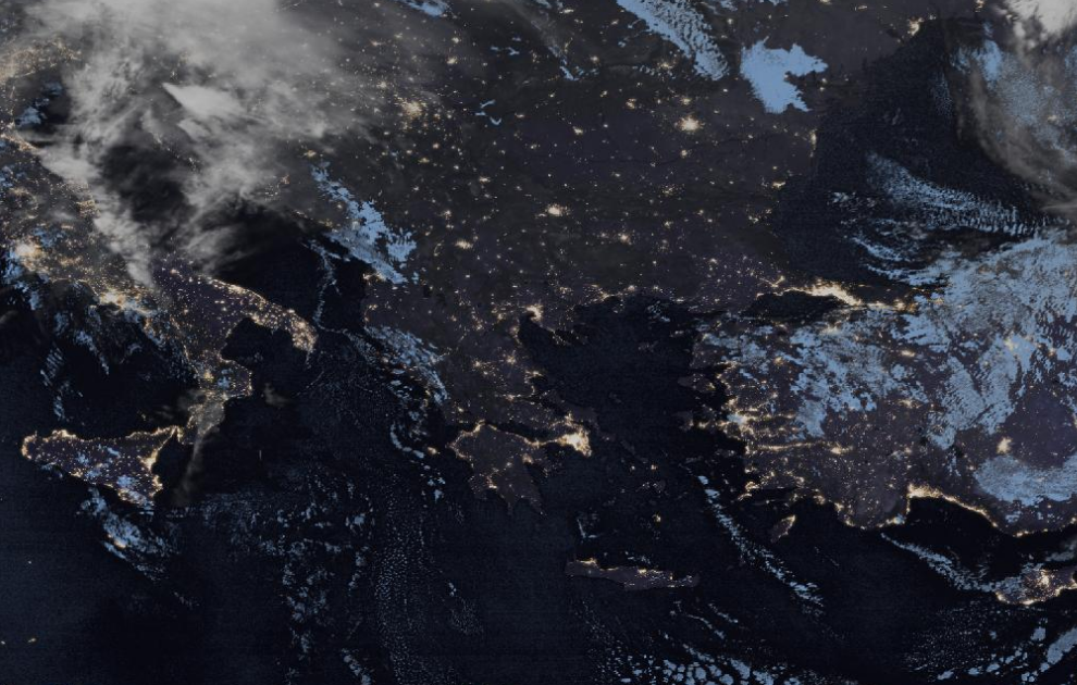 Τελευταία δορυφορική εικόνα νεφοκάλυψης