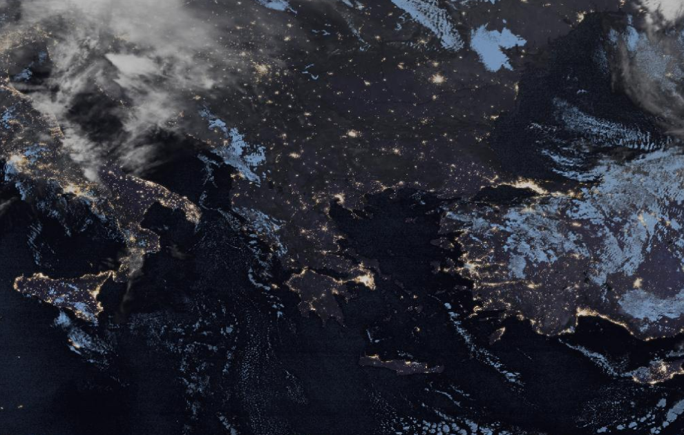 Τελευταία δορυφορική εικόνα νεφοκάλυψης