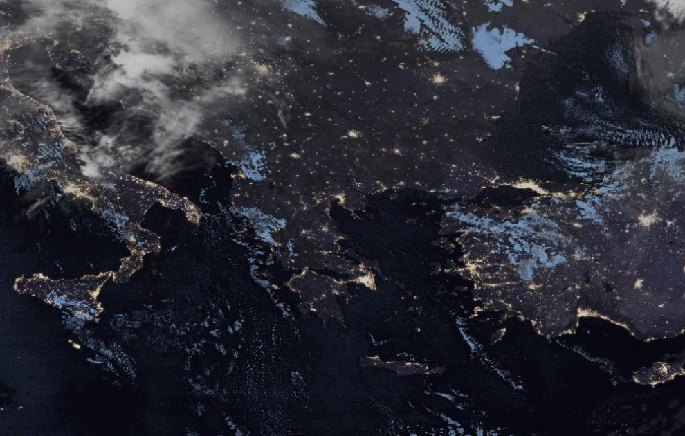 Τελευταία δορυφορική εικόνα νεφοκάλυψης