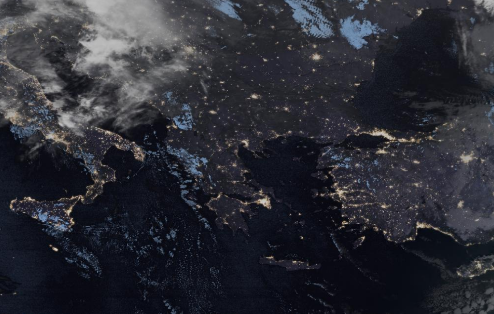 Τελευταία δορυφορική εικόνα νεφοκάλυψης