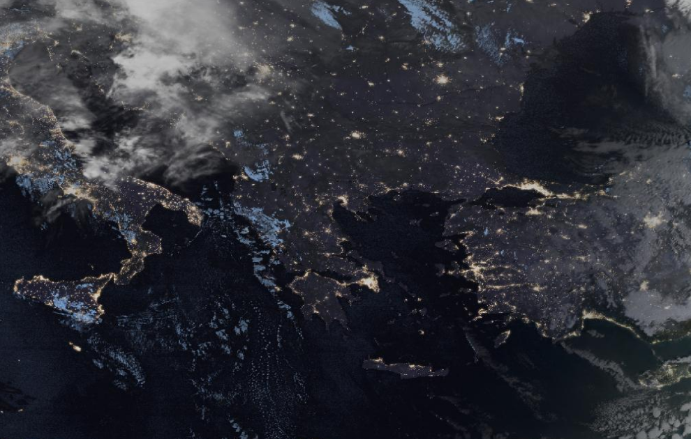 Τελευταία δορυφορική εικόνα νεφοκάλυψης