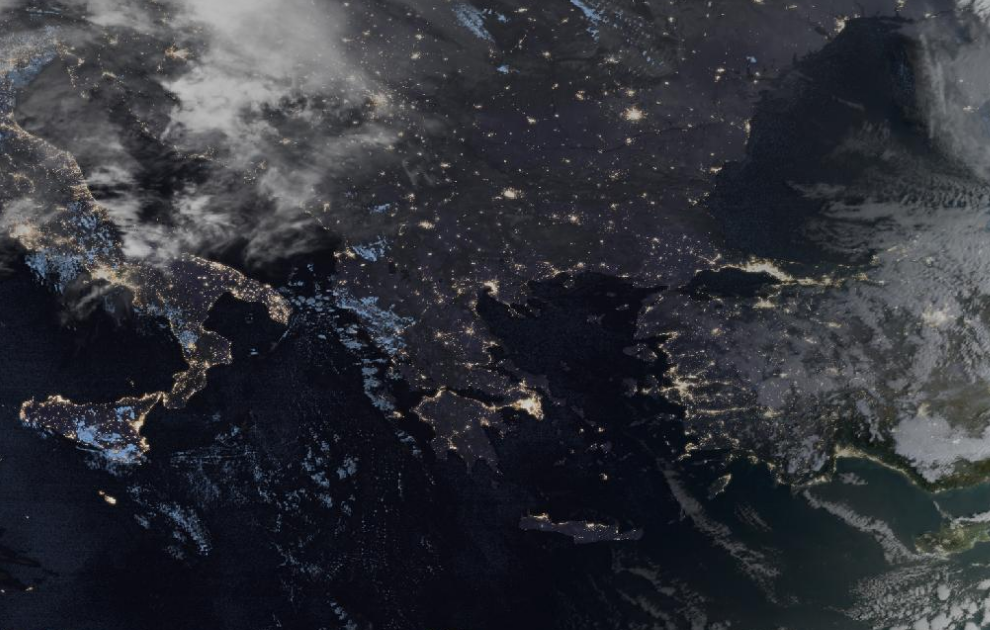 Τελευταία δορυφορική εικόνα νεφοκάλυψης