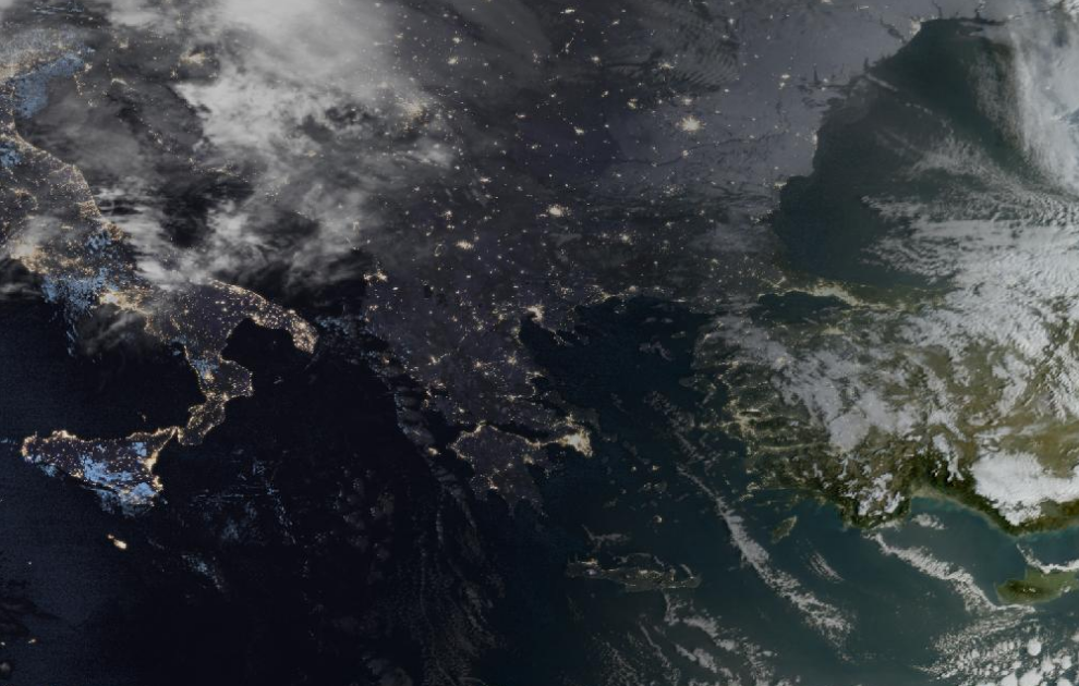 Τελευταία δορυφορική εικόνα νεφοκάλυψης