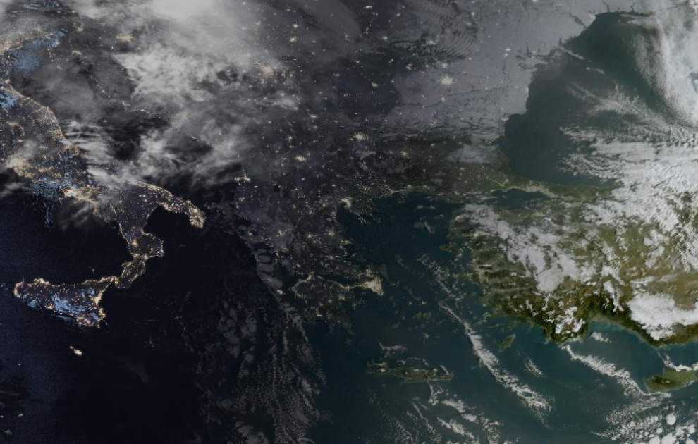 Τελευταία δορυφορική εικόνα νεφοκάλυψης