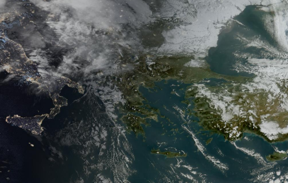 Τελευταία δορυφορική εικόνα νεφοκάλυψης