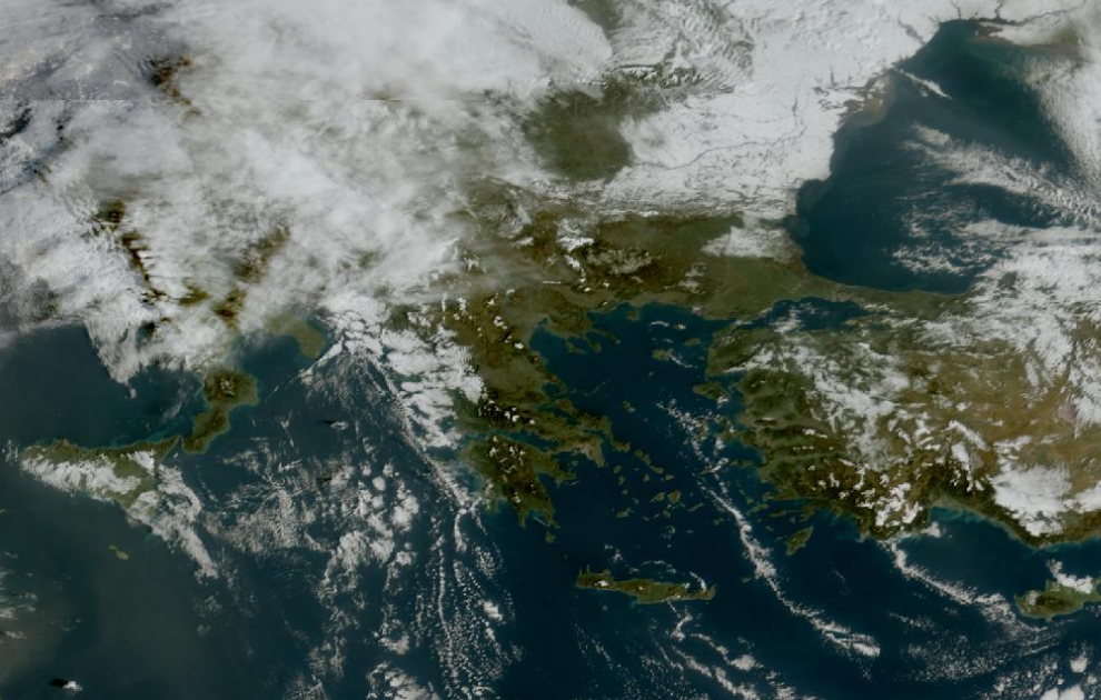 Τελευταία δορυφορική εικόνα νεφοκάλυψης