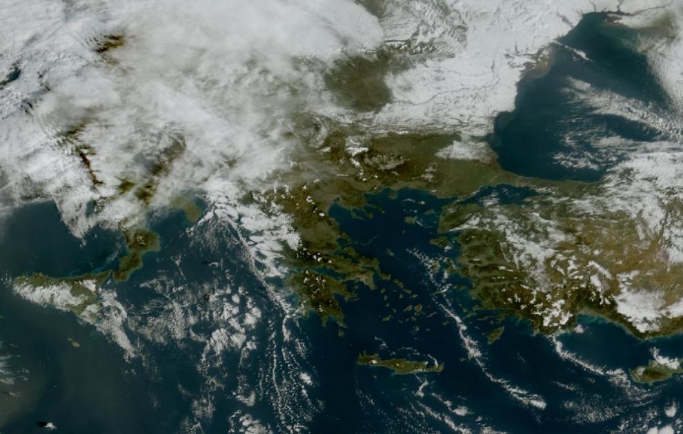 Τελευταία δορυφορική εικόνα νεφοκάλυψης