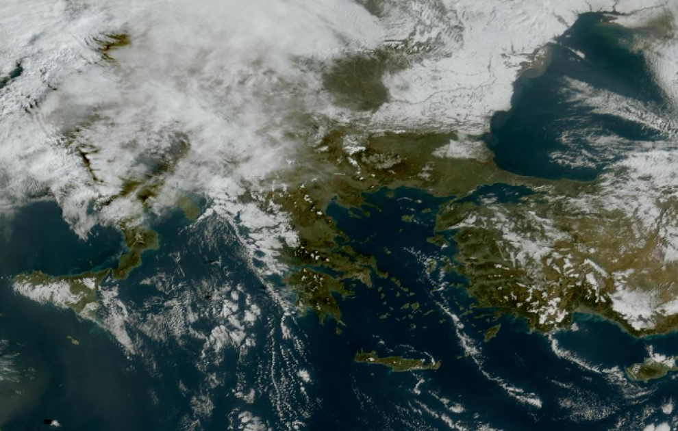 Τελευταία δορυφορική εικόνα νεφοκάλυψης