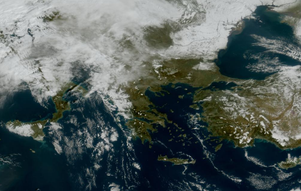 Τελευταία δορυφορική εικόνα νεφοκάλυψης