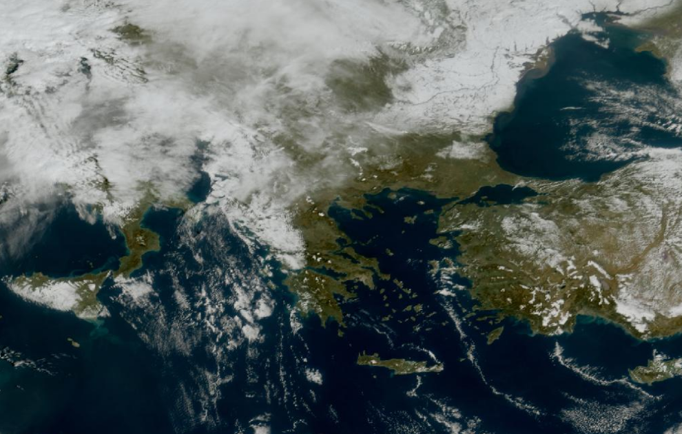 Τελευταία δορυφορική εικόνα νεφοκάλυψης