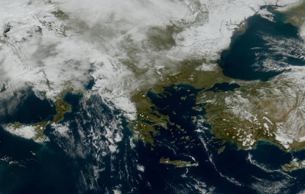 Τελευταία δορυφορική εικόνα νεφοκάλυψης