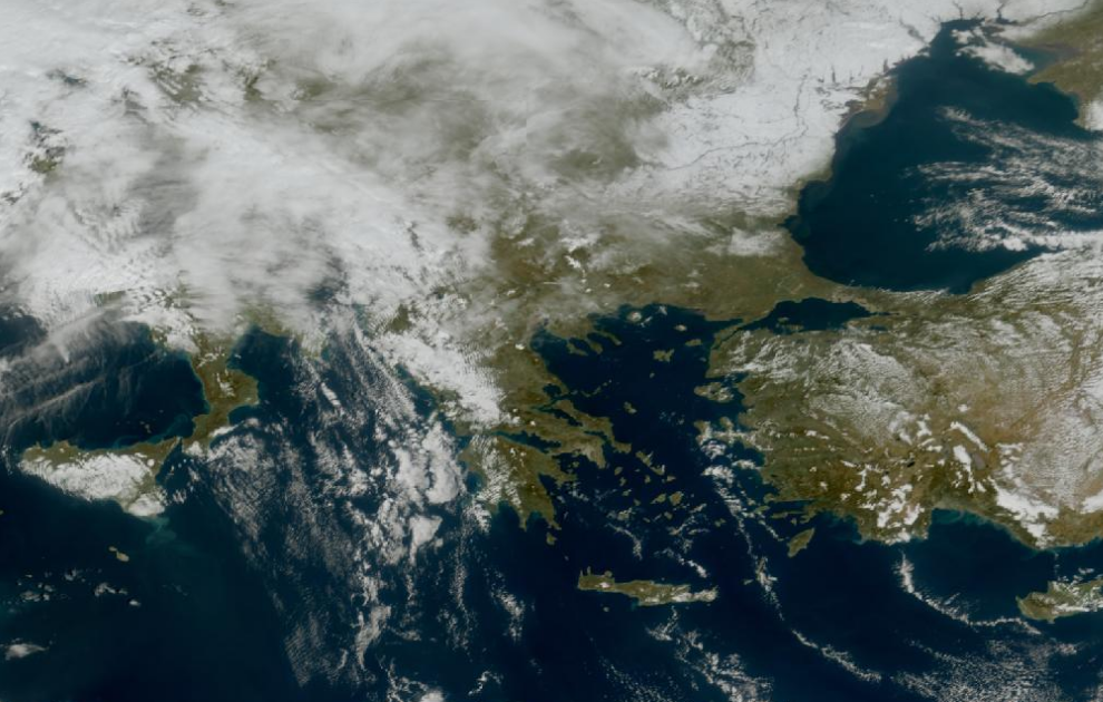 Τελευταία δορυφορική εικόνα νεφοκάλυψης