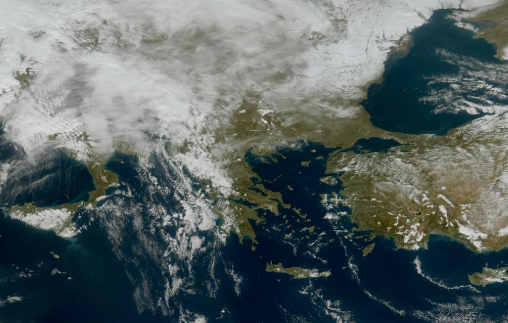 Τελευταία δορυφορική εικόνα νεφοκάλυψης