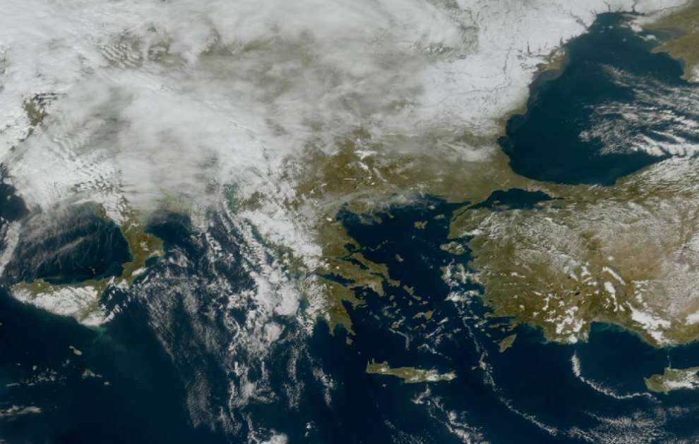 Τελευταία δορυφορική εικόνα νεφοκάλυψης