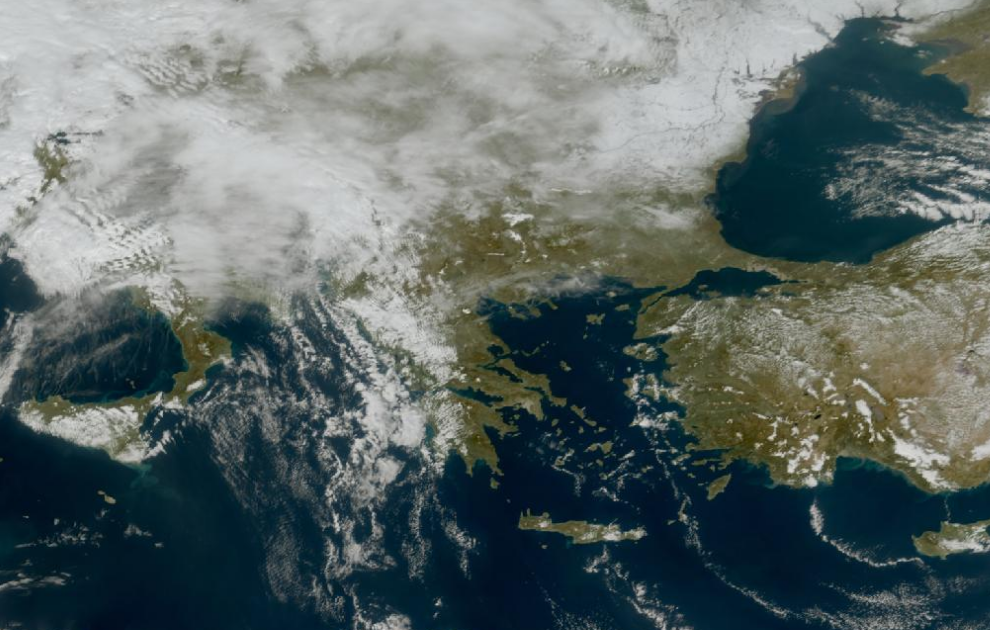 Τελευταία δορυφορική εικόνα νεφοκάλυψης