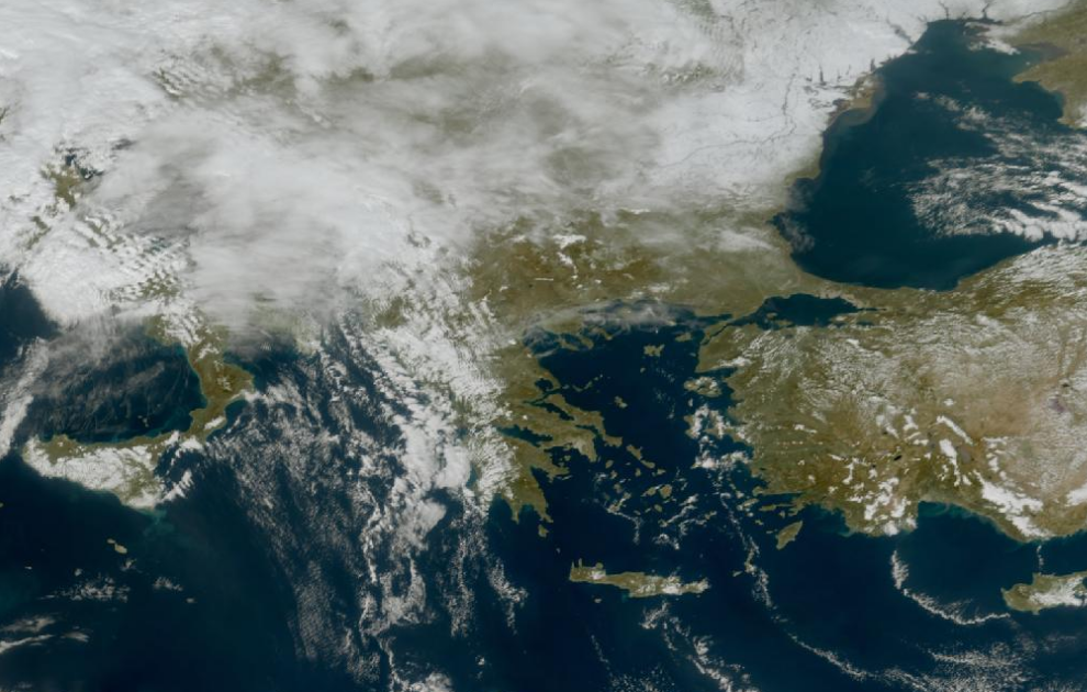 Τελευταία δορυφορική εικόνα νεφοκάλυψης