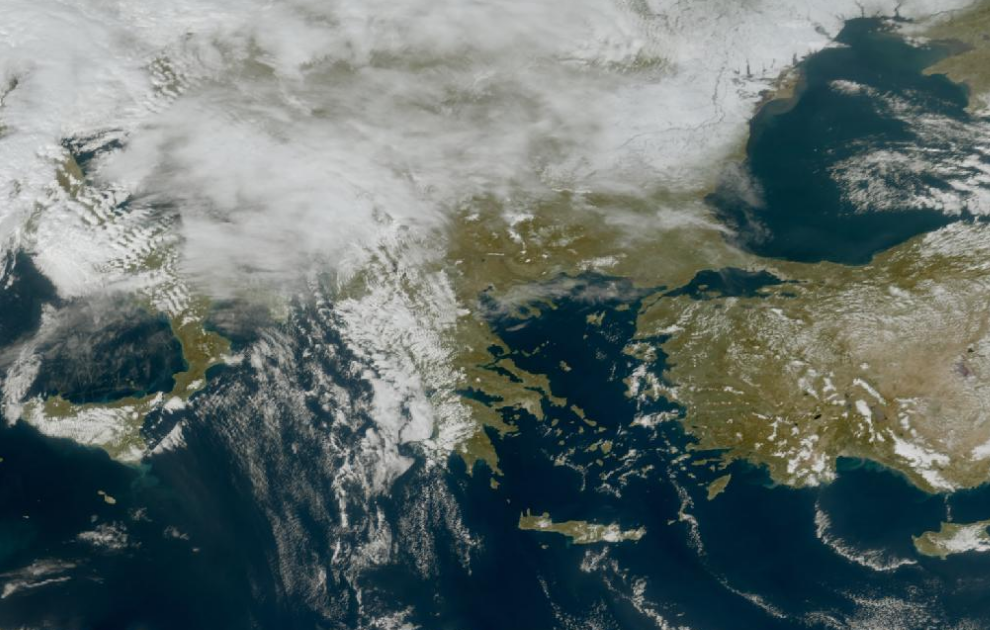 Τελευταία δορυφορική εικόνα νεφοκάλυψης