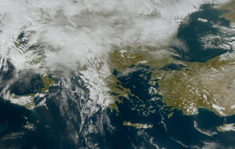 Τελευταία δορυφορική εικόνα νεφοκάλυψης