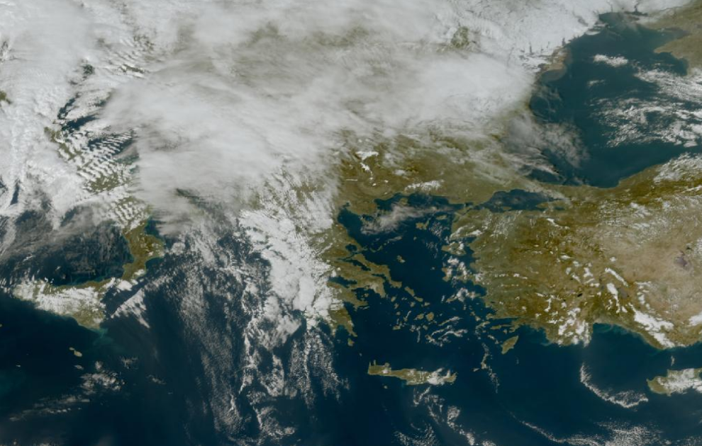 Τελευταία δορυφορική εικόνα νεφοκάλυψης