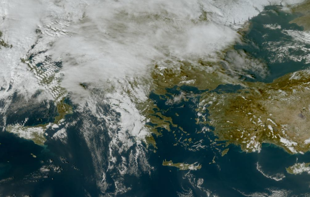 Τελευταία δορυφορική εικόνα νεφοκάλυψης