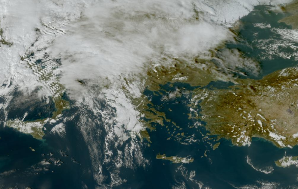 Τελευταία δορυφορική εικόνα νεφοκάλυψης