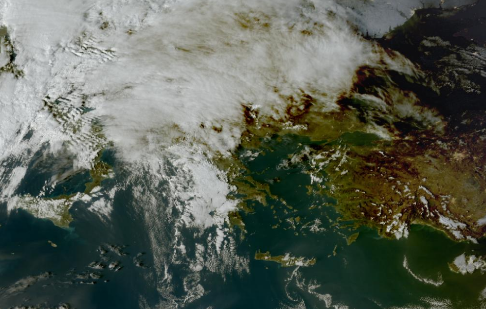 Τελευταία δορυφορική εικόνα νεφοκάλυψης