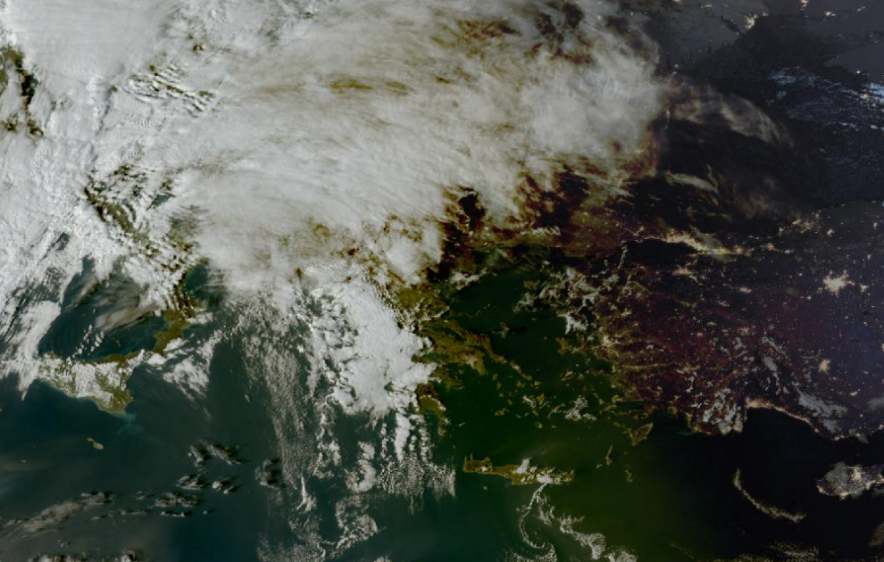 Τελευταία δορυφορική εικόνα νεφοκάλυψης