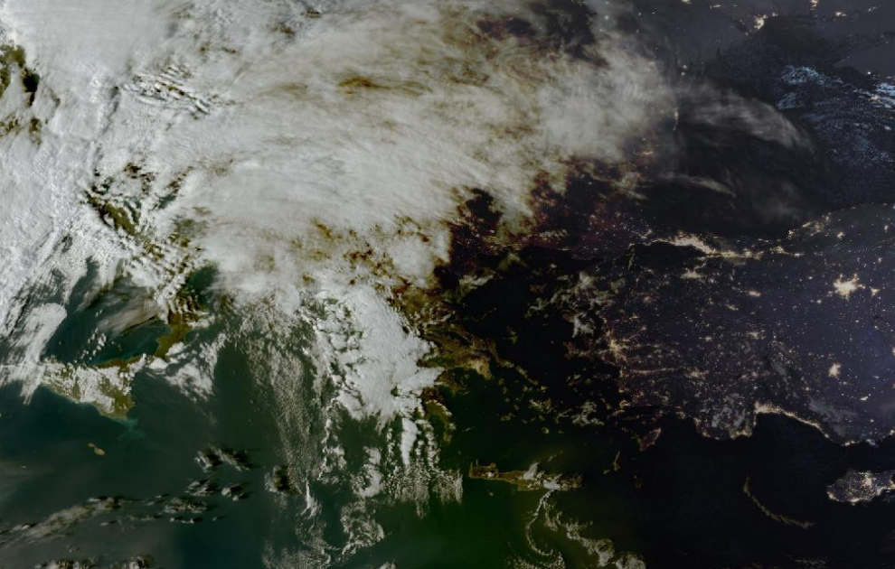 Τελευταία δορυφορική εικόνα νεφοκάλυψης