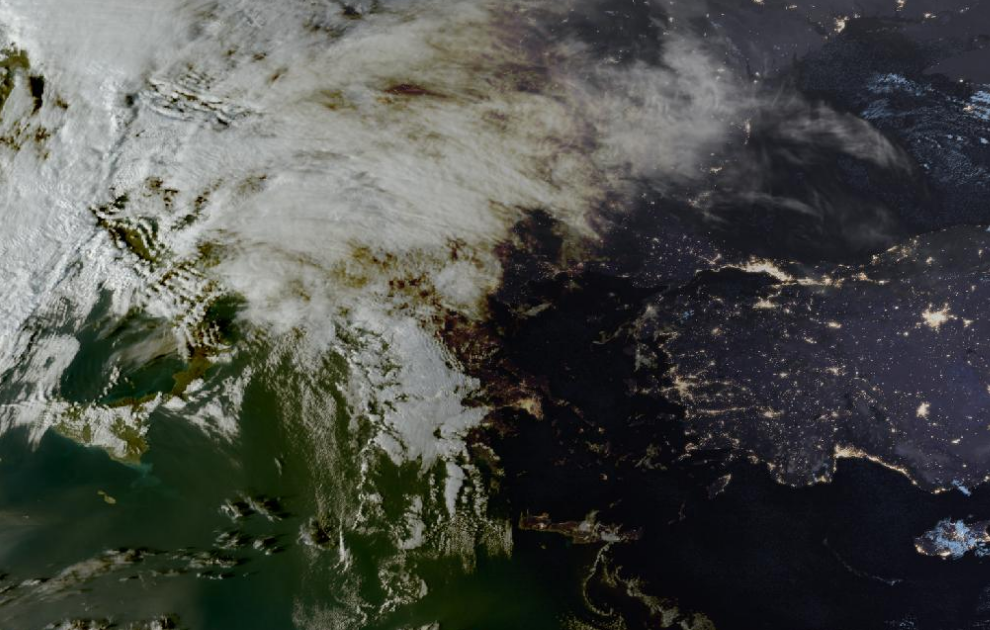 Τελευταία δορυφορική εικόνα νεφοκάλυψης