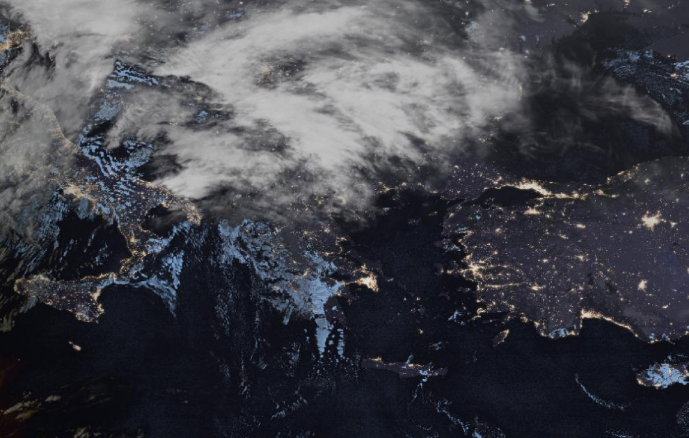 Τελευταία δορυφορική εικόνα νεφοκάλυψης