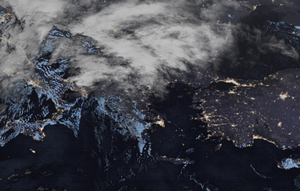 Τελευταία δορυφορική εικόνα νεφοκάλυψης