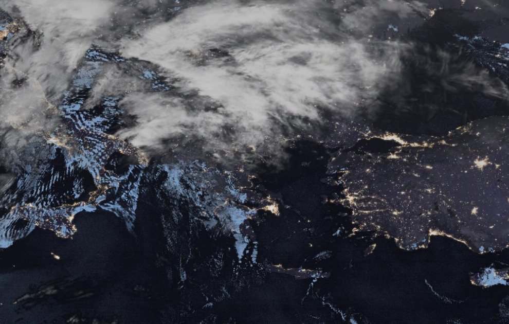 Τελευταία δορυφορική εικόνα νεφοκάλυψης