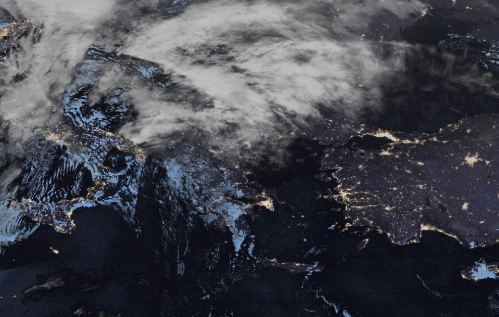 Τελευταία δορυφορική εικόνα νεφοκάλυψης