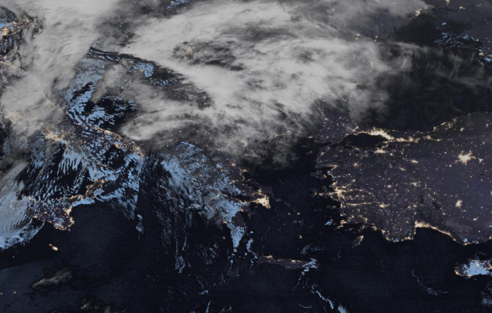 Τελευταία δορυφορική εικόνα νεφοκάλυψης