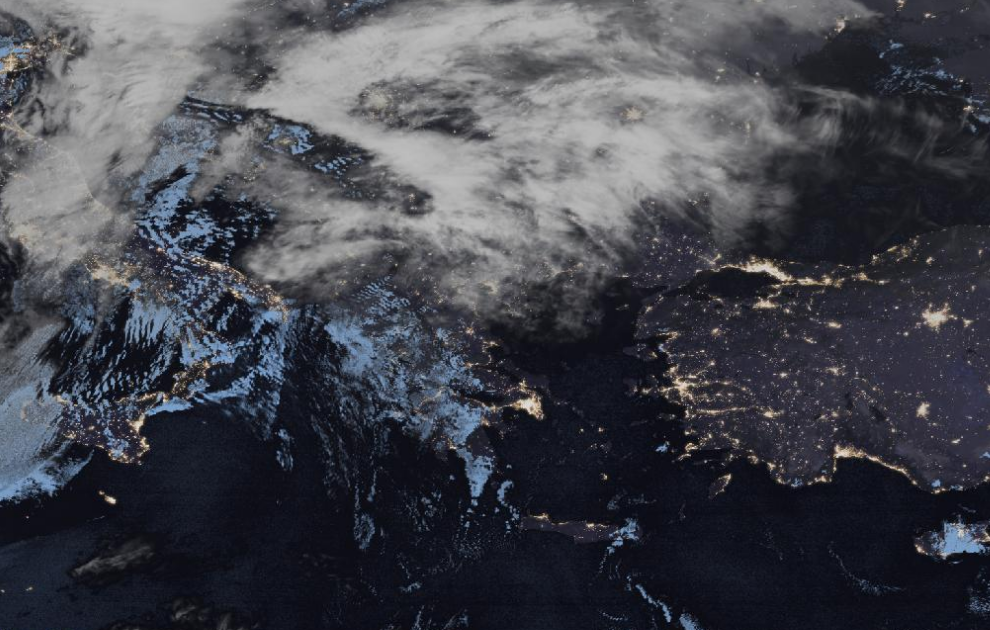 Τελευταία δορυφορική εικόνα νεφοκάλυψης