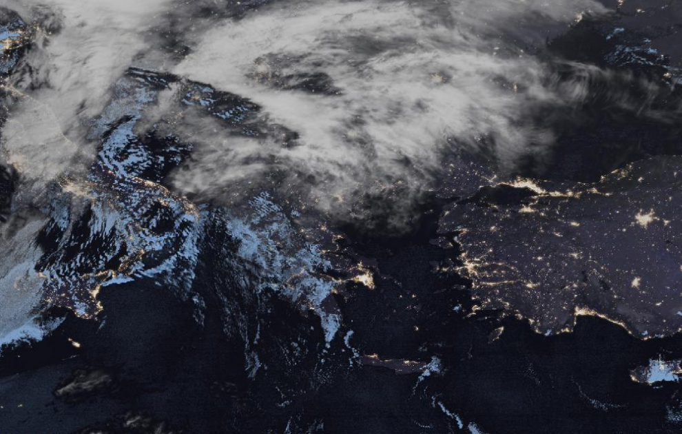 Τελευταία δορυφορική εικόνα νεφοκάλυψης