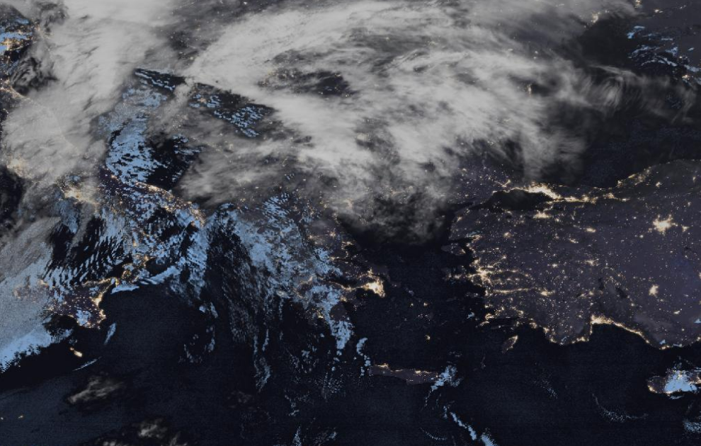 Τελευταία δορυφορική εικόνα νεφοκάλυψης