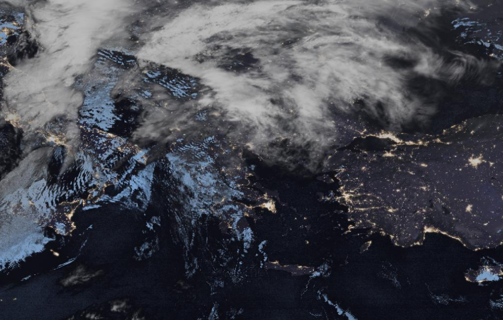 Τελευταία δορυφορική εικόνα νεφοκάλυψης