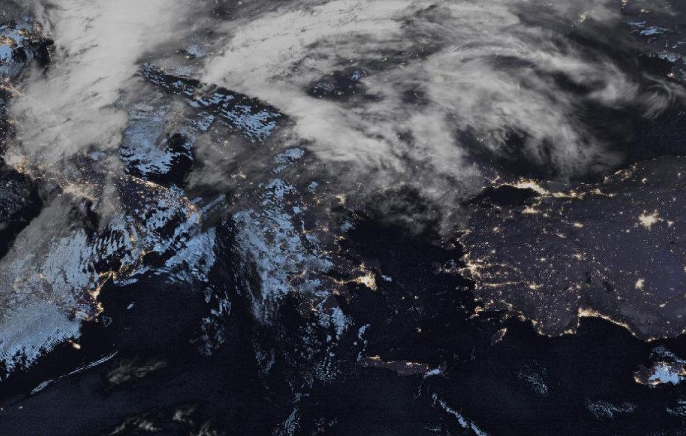 Τελευταία δορυφορική εικόνα νεφοκάλυψης