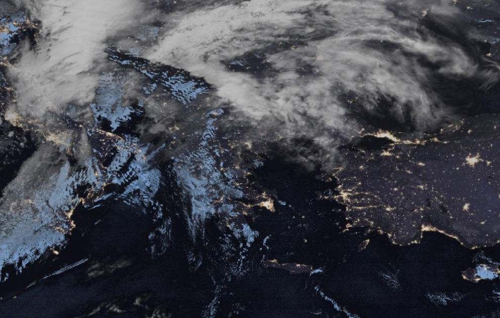 Τελευταία δορυφορική εικόνα νεφοκάλυψης