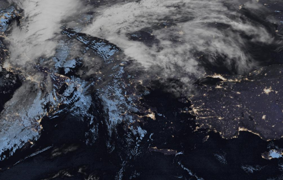 Τελευταία δορυφορική εικόνα νεφοκάλυψης